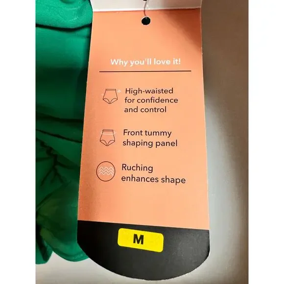 Brand New Shapermint Essentials Women's Medium Green Shaping Bottom Shapewear - Picture 6 of 12